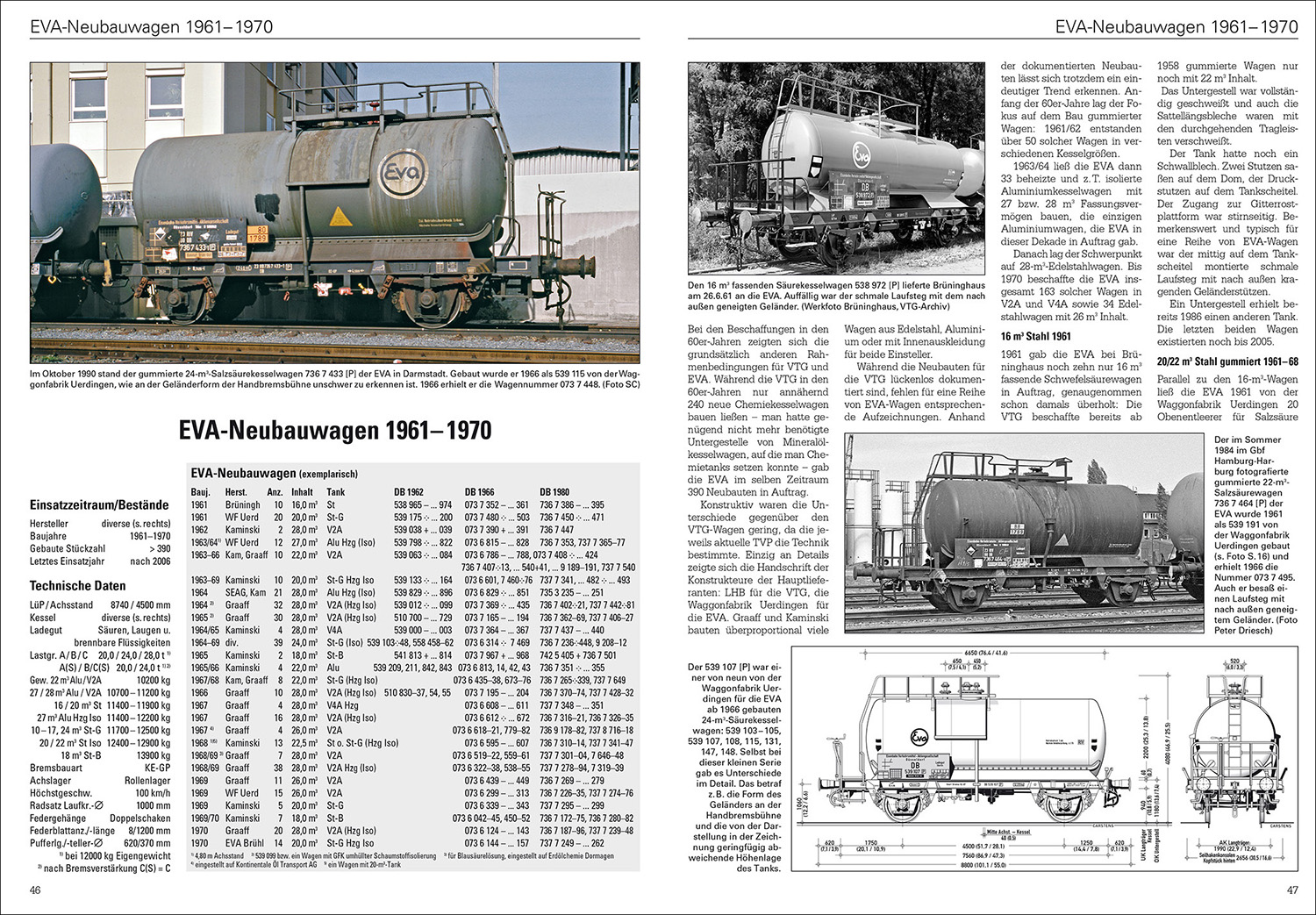 Carstens NEU Chemiekesselwagen DB DR und DB AG MIBA Güterwagen Band 9.2 St