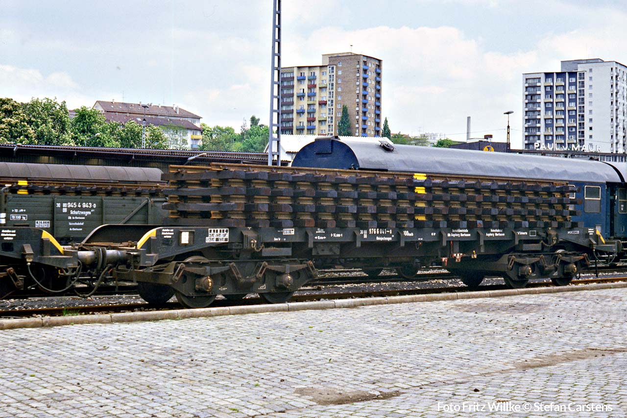 Gleisjochwagen (für Niemag-Kran) 976 6 041 – Stuttgatz Hgbf Mai 1978