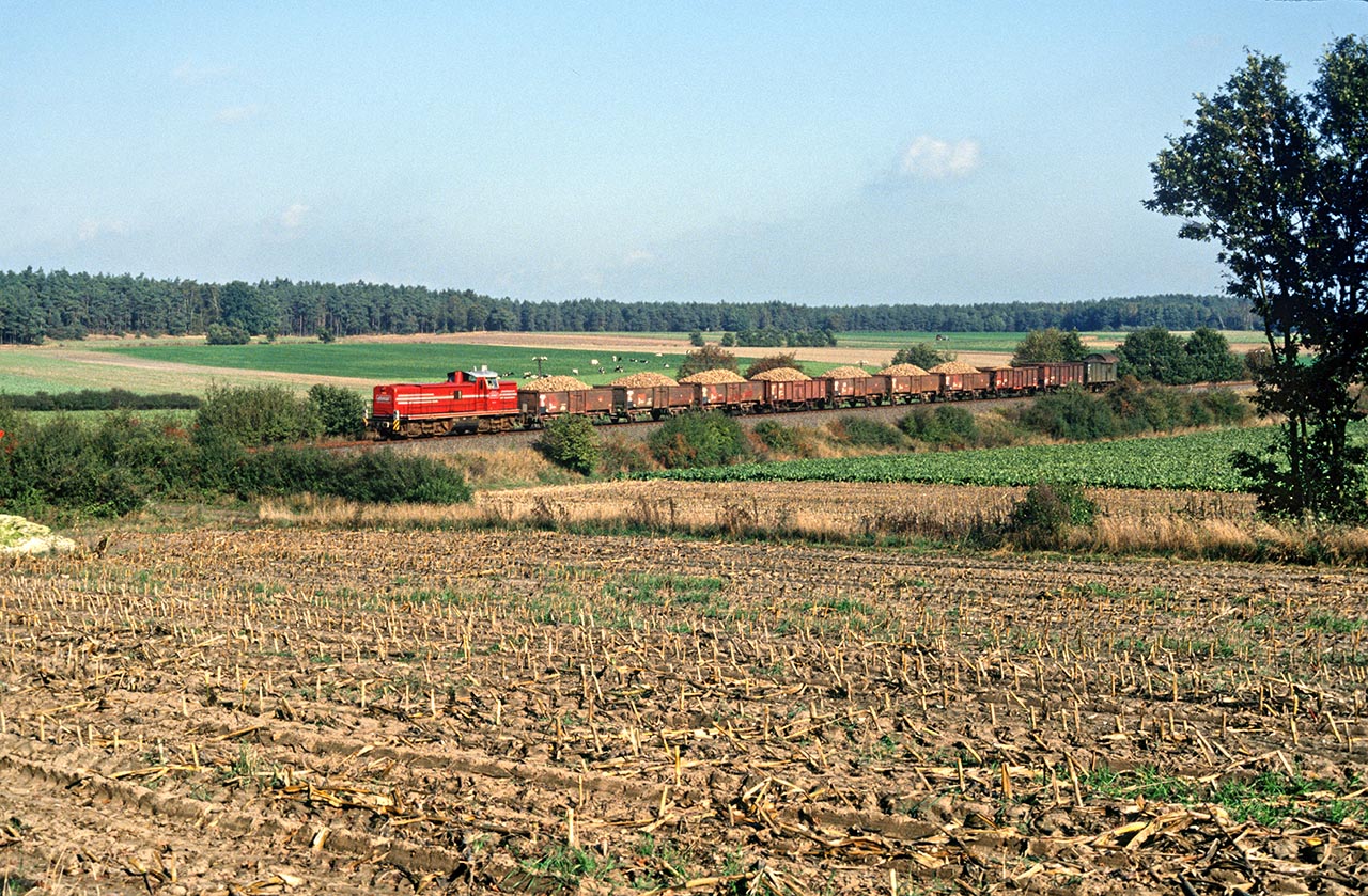 OHE 160074 (MaK G1600 BB) bei Schäpingen 17. Oktober 1991