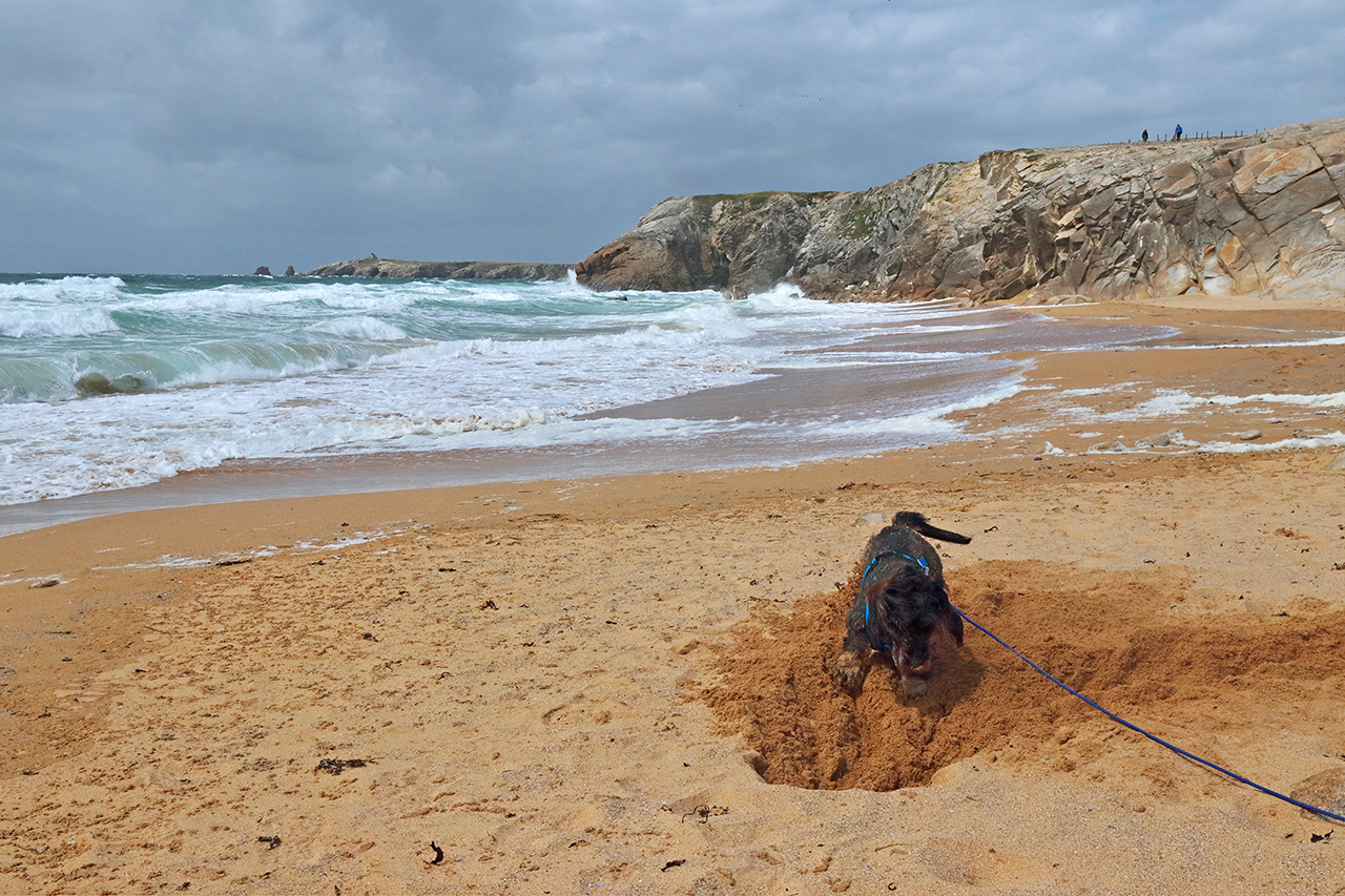 Das Wolkenloch war auch nicht größer –Quiberon (Plage de Port Bara), 13. Mai